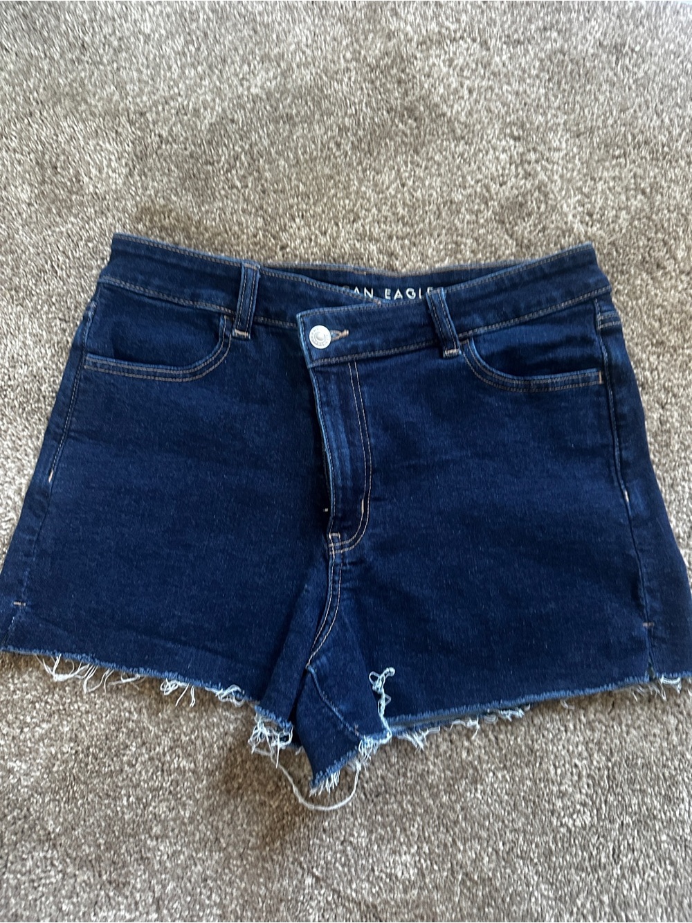 American Eagle Outfitters Navy Blue Denim Cutoff Shorts